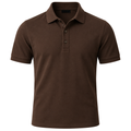 Premium Cotton Piqué Polo Shirt – Chocolate Brown | TRUVERKHEY