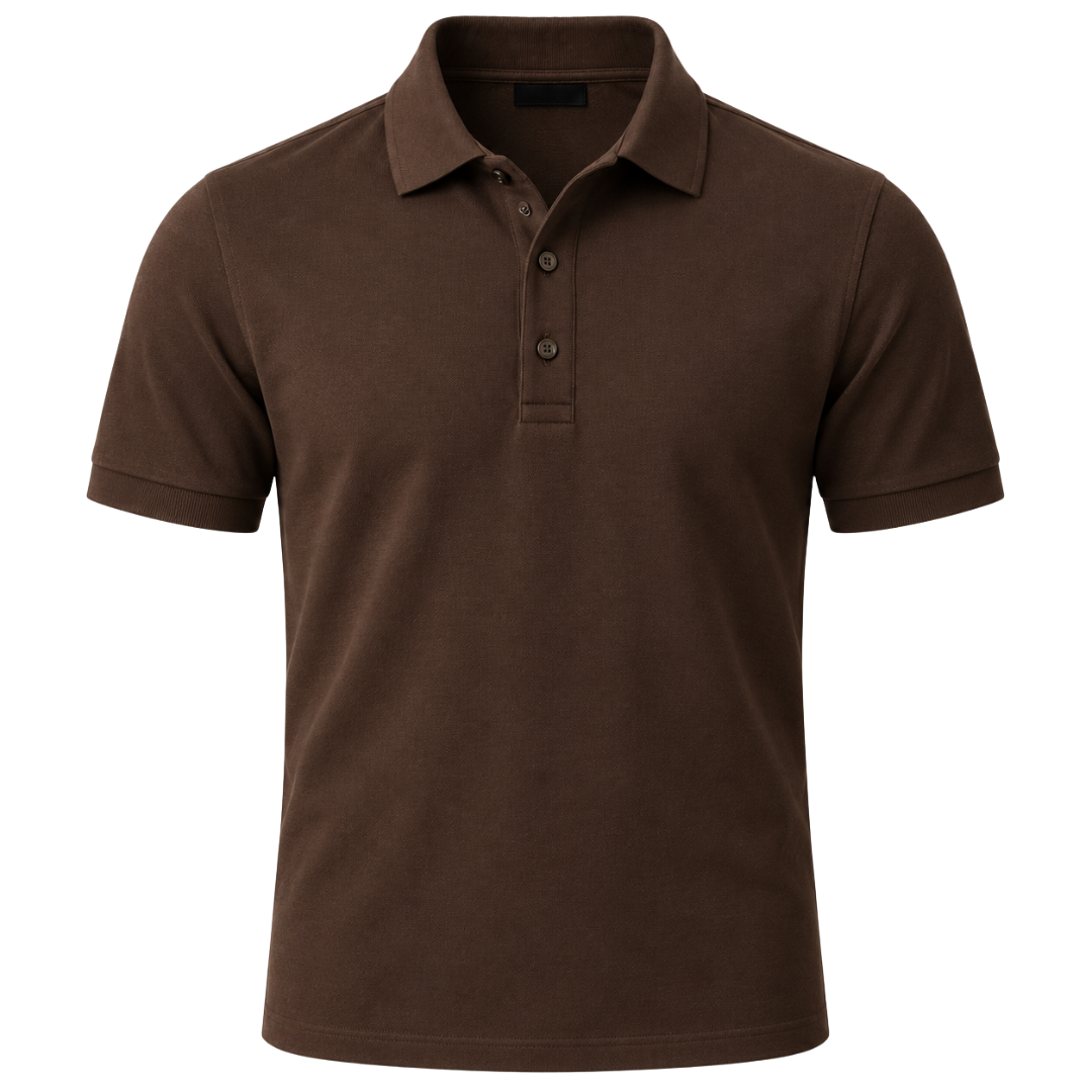 Premium Cotton Piqué Polo Shirt – Chocolate Brown | TRUVERKHEY