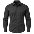 Tailored Cotton Dress Shirt – Dark Charcoal | TRUVERKHEY