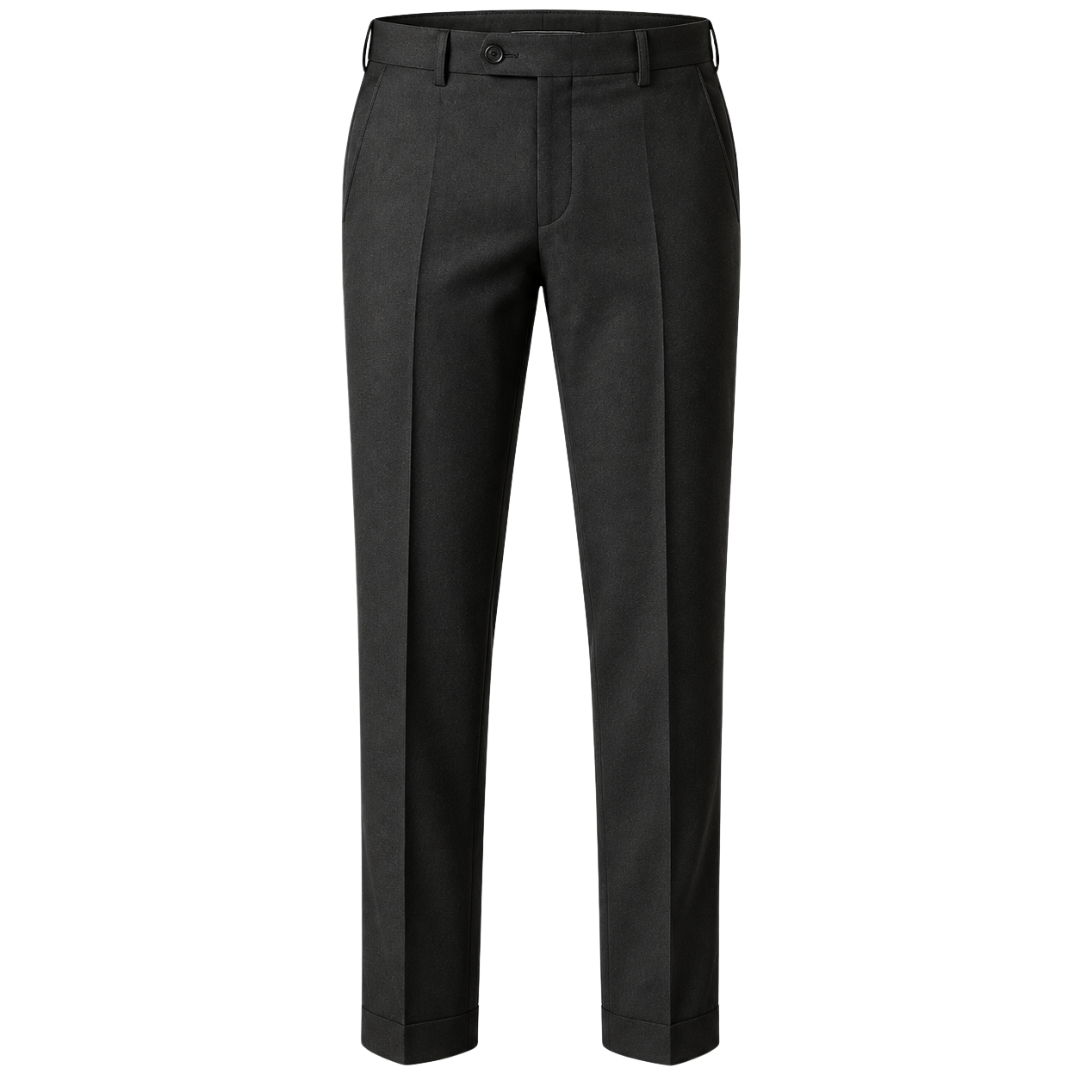 Tailored Wool Dress Trousers – Charcoal Black | TRUVERKHEY