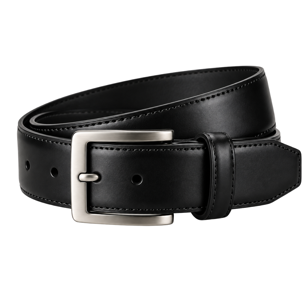 Full-Grain Leather Belt – Classic Black | TRUVERKHEY