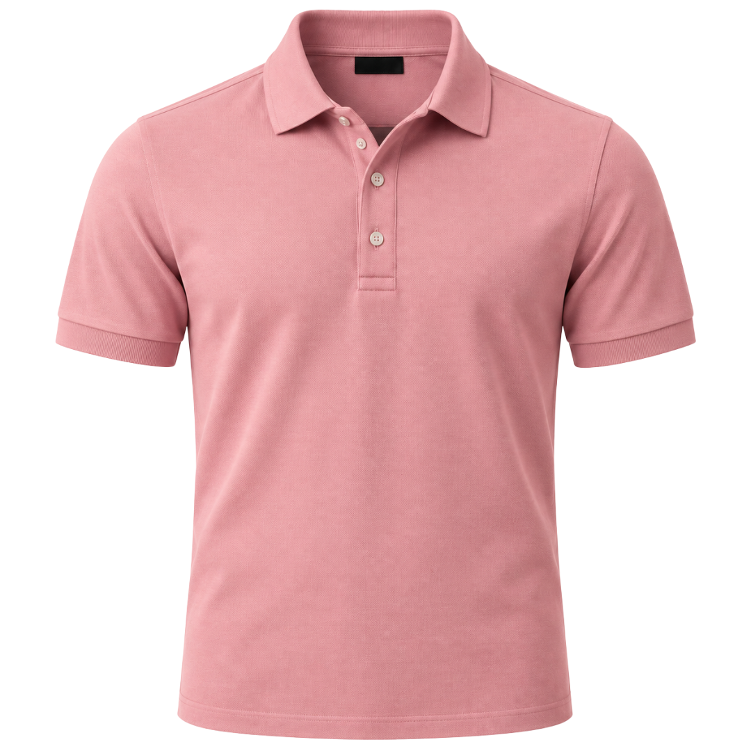 Premium Cotton Piqué Polo Shirt – Dusty Pink | TRUVERKHEY